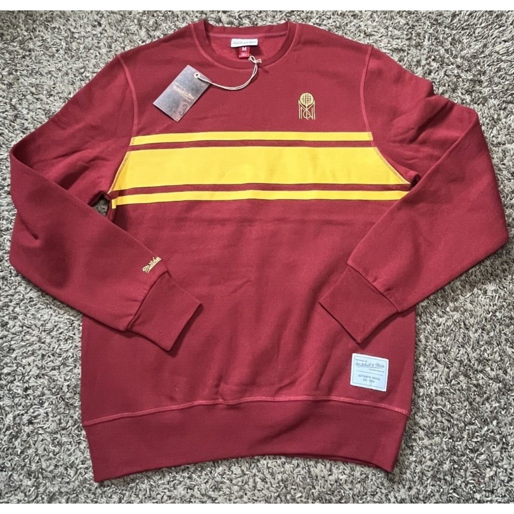 NEW Mitchell & Ness M&N Branded GT Fleece Golf Crewneck Sweater (Medium)